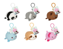Bulk Buy Knit Cuties Animals Keyring 10cm CDU