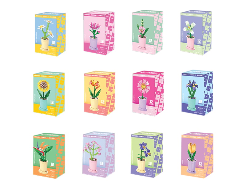 Bulk Buy Flower Pot Building Blocks Series 1 CDU
