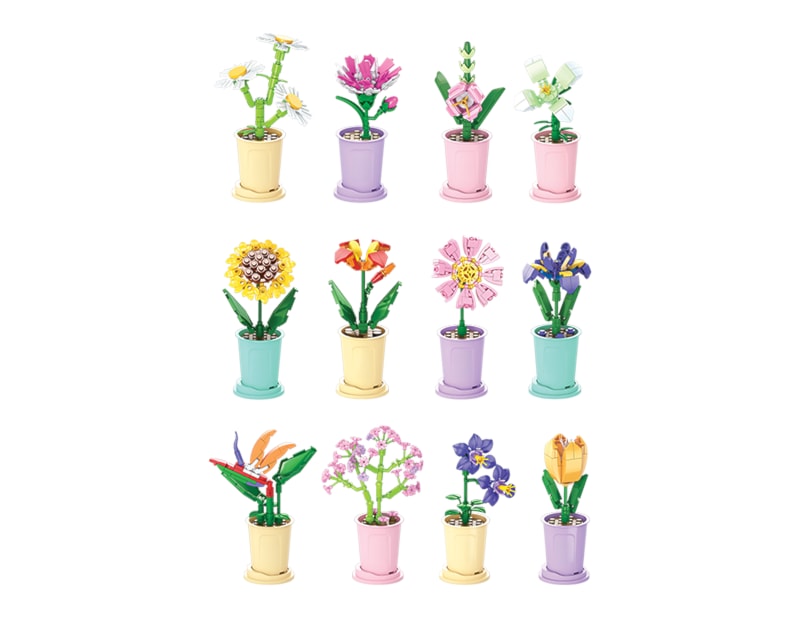 Wholesale Flower Pot Building Blocks Series 1 CDU Wholesale Flower Pot Building Blocks Series 1 CDU