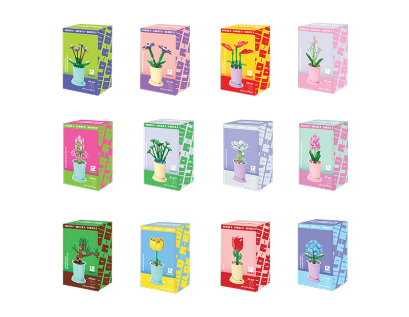 Bulk Buy Flower Pot Building Blocks Series 2 CDU