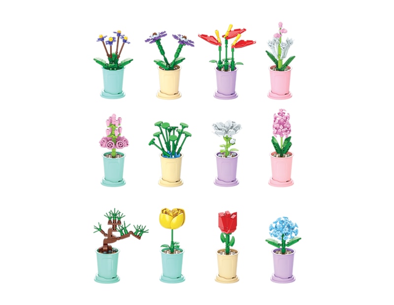 Wholesale Flower Pot Building Blocks Series 2 CDU Wholesale Flower Pot Building Blocks Series 2 CDU