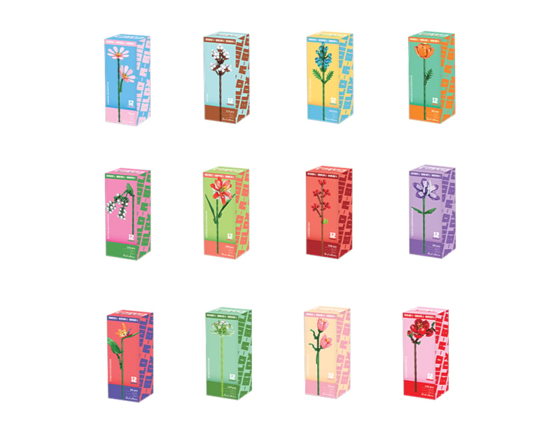 Wholesale Flower Building Blocks Series 1 CDU Bulk Buy Flower Building Blocks Series 1 CDU