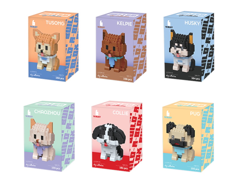 Wholesale Dog Building Blocks CDU Bulk Buy Dog Building Blocks CDU