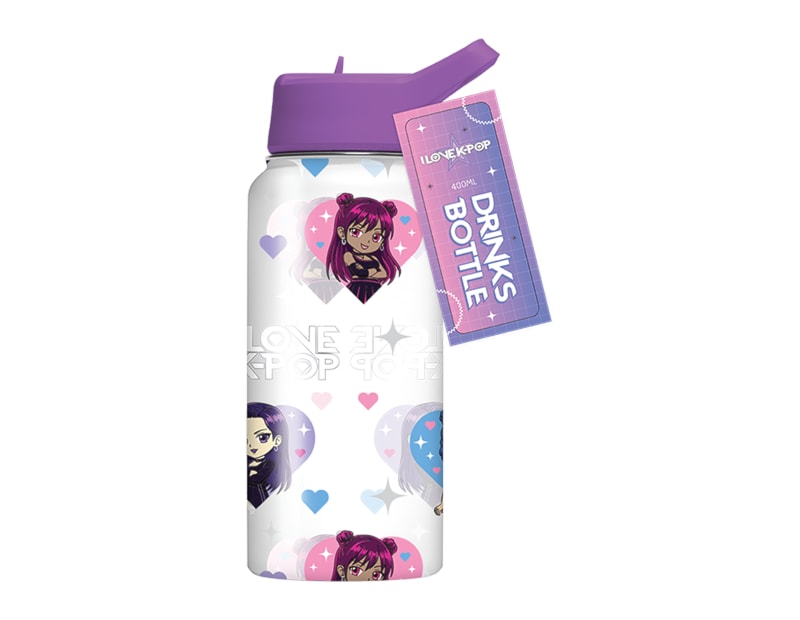 Printed Bottle with Straw 400ml