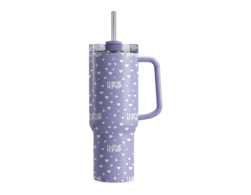 Wholesale Printed Double Wall Tumbler with Handle 600ml