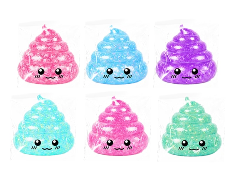 Bulk Buy Glitter Poo Sugar Filled Squishy CDU