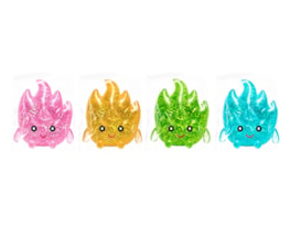 Wholesale Glitter Flame Sugar Filled Squishy CDU