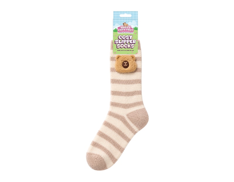 Wholesale Capybara 3D Adult Slipper Socks