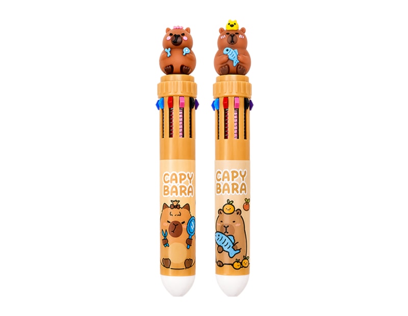 Wholesale Capybara 10 Colour Pen CDU