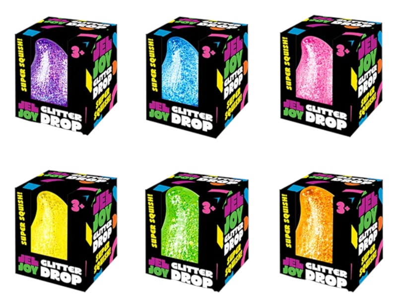 Wholesale Squishy Glitter Drop 3.5x4x5cm CDU