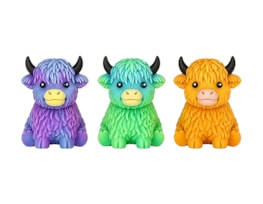 Wholesale Coloured Highland Cow Stretchy CDU