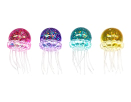 Wholesale Glitter Jelly Fish Sugar Filled Squishy CDU