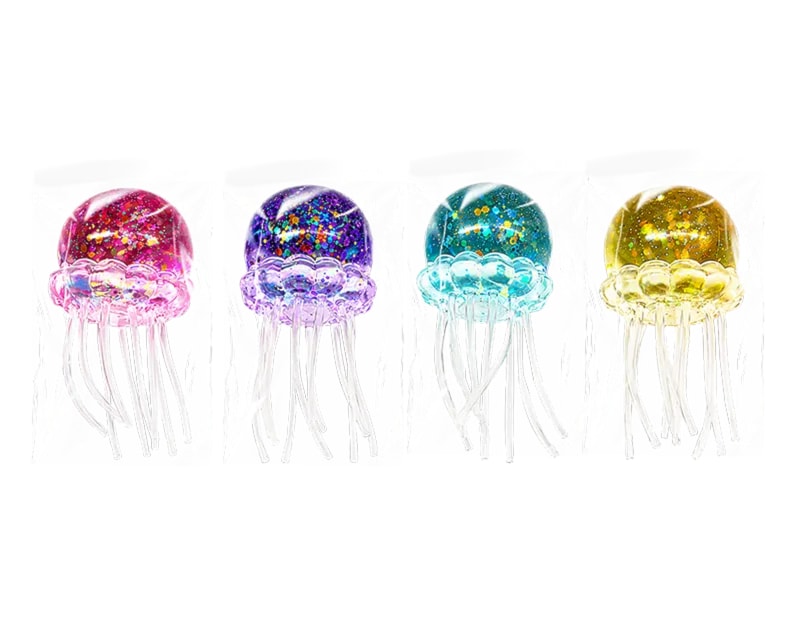 Wholesale Glitter Jelly Fish Sugar Filled Squishy CDU Wholesale Glitter Jelly Fish Sugar Filled Squishy CDU