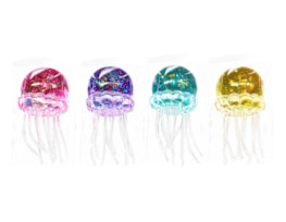 Wholesale Glitter Jelly Fish Sugar Filled Squishy CDU