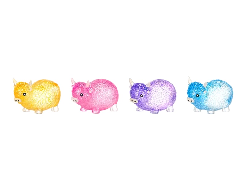 Wholesale Glitter Highland Cow Sugar Filled Squishy 9.5cm CDU Wholesale Glitter Highland Cow Sugar Filled Squishy 9.5cm CDU