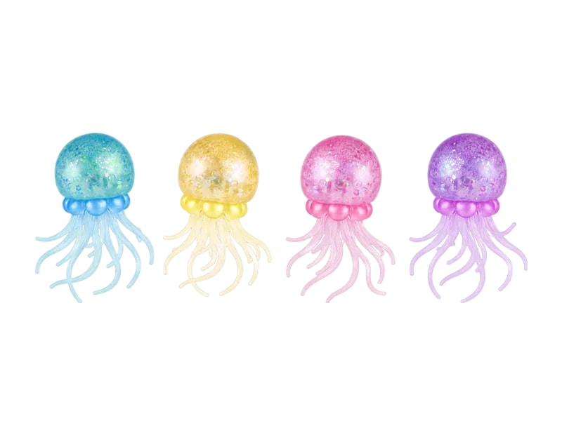 Wholesale Squishy Glitter Jelly Fish 9x5.7cm CDU Wholesale Squishy Glitter Jelly Fish 9x5.7cm CDU