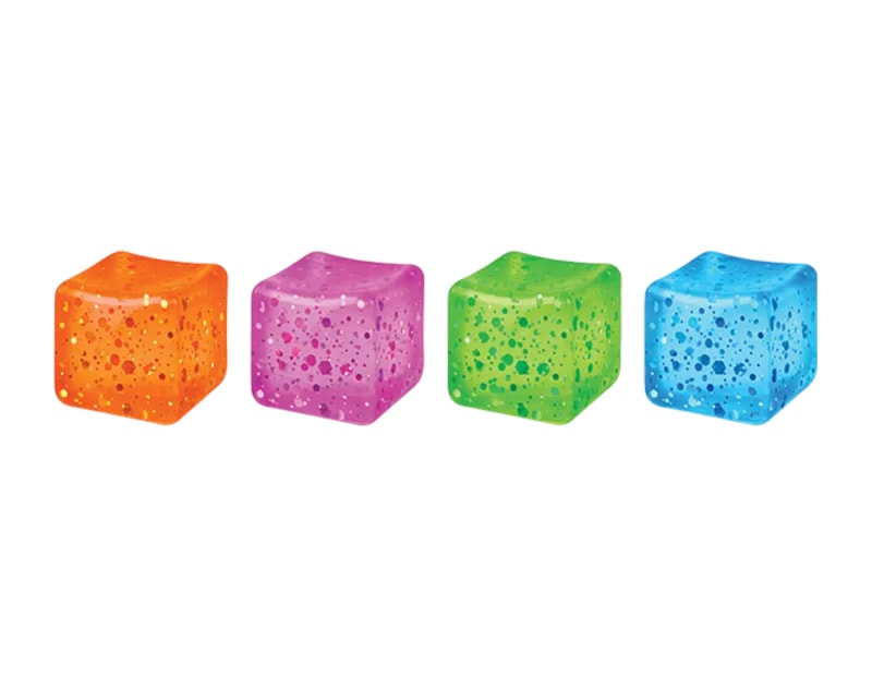 Wholesale Squishy Glitter Cube 5x5x5cm CDU
