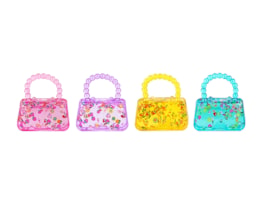 Wholesale Glitter Fruit Handbag Sugar Filled Squishy CDU Wholesale Glitter Fruit Handbag Sugar Filled Squishy CDU