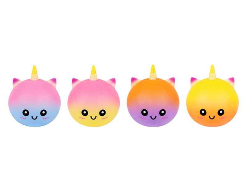 Wholesale Squishy Rainbow Unicorn Dumpling 8.5cm CDU Wholesale Squishy Rainbow Unicorn Dumpling 8.5cm CDU