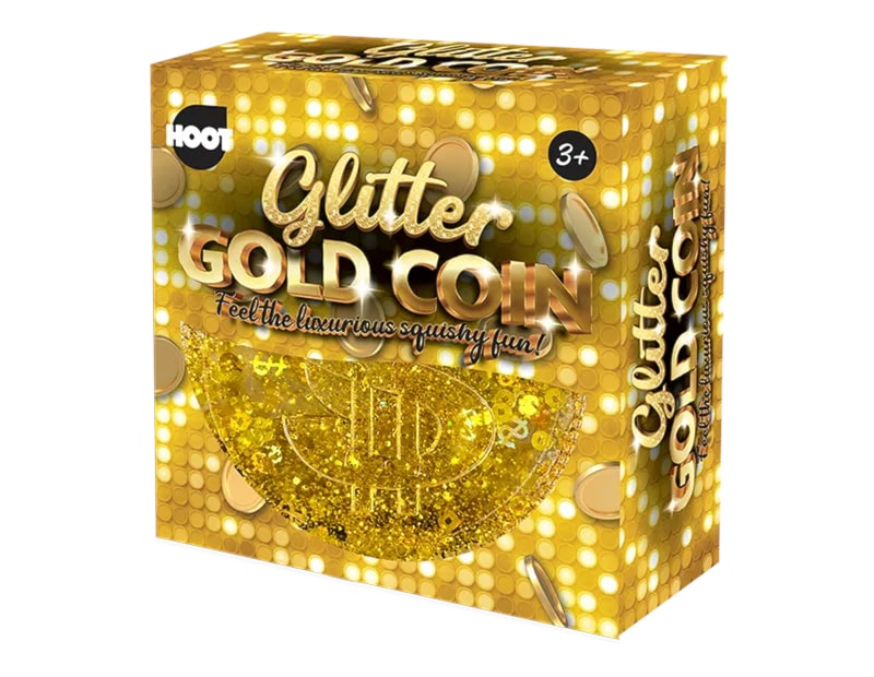 Wholesale Big Glitter Squishy Coin 8.5cm CDU Wholesale Big Glitter Squishy Coin 8.5cm CDU