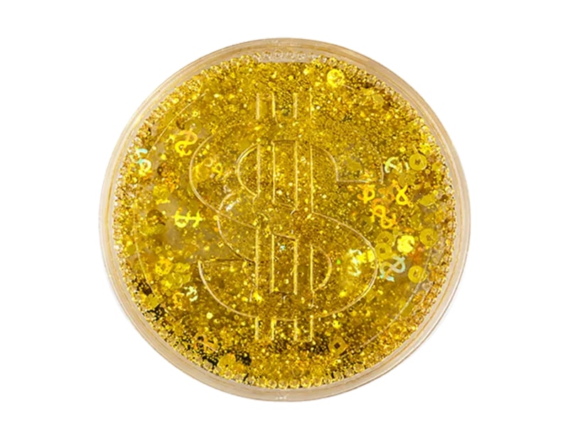 Wholesale Big Glitter Squishy Coin 8.5cm CDU Wholesale Big Glitter Squishy Coin 8.5cm CDU