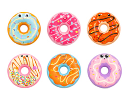 Wholesale Donut PU Squeezy 9cm CDU