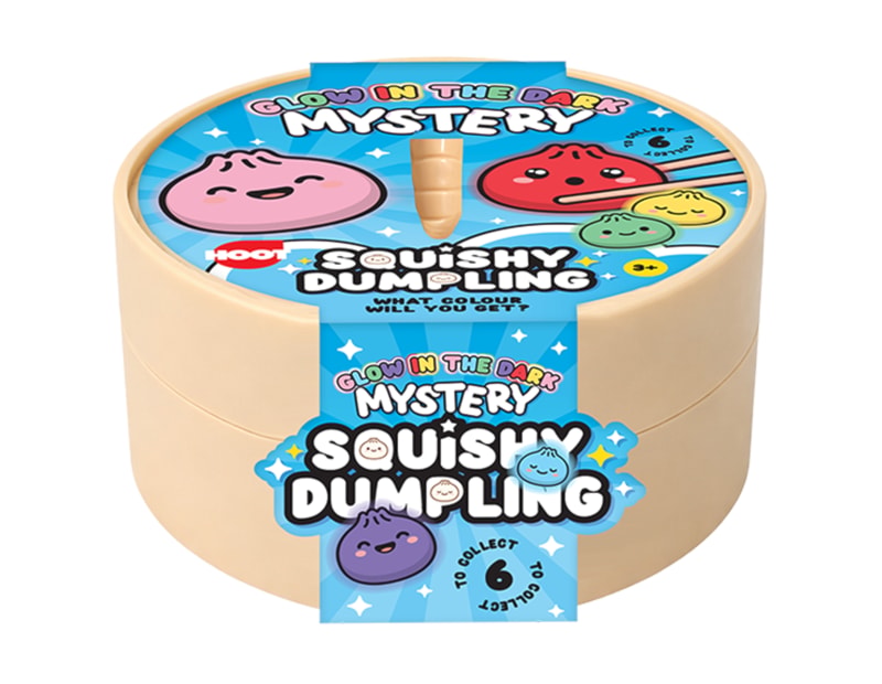 Wholesale Glow In The Dark Squishy Maltose Dumpling 5.5cm CDU
