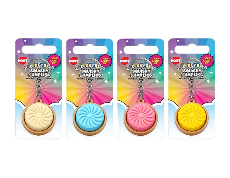 Wholesale Dumpling Light Up Key Ring CDU