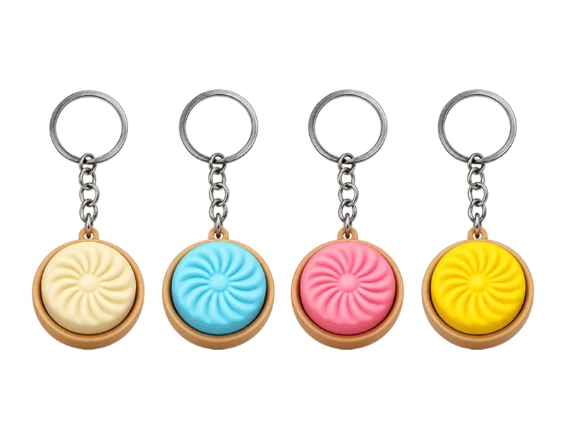 Wholesale Dumpling Light Up Key Ring CDU Wholesale Dumpling Light Up Key Ring CDU