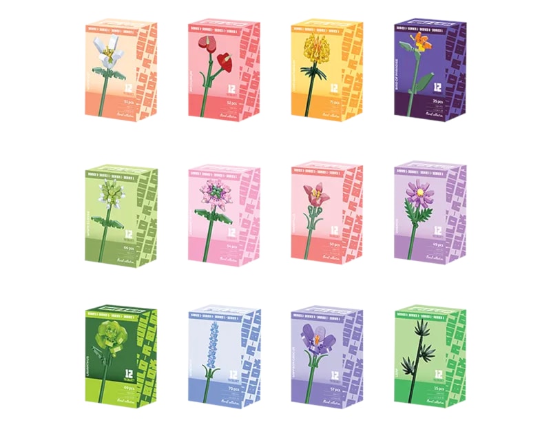 Wholesale Flower Stem Building Blocks Series 1 CDU Wholesale Flower Stem Building Blocks Series 1 CDU