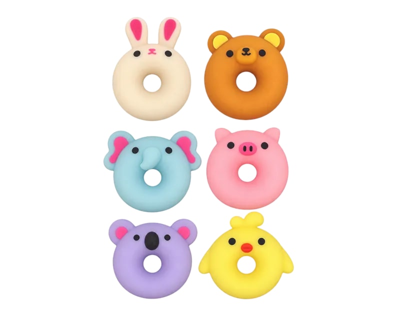 Wholesale Squishy Animal Donuts 6pk