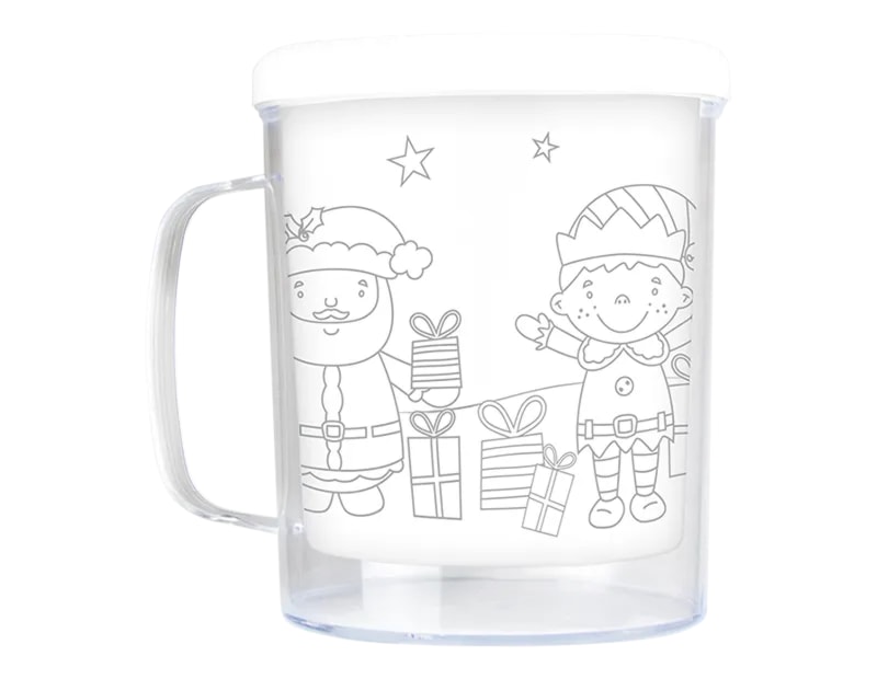 Wholesale Colour Your Own Christmas Mug | Bulk Buy Christmas Crafts