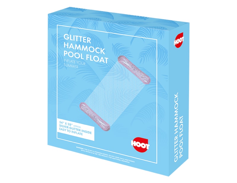 Wholesale Inflatable Glitter Hammock Pool Float 137 x 70cm Wholesale Inflatable Glitter Hammock Pool Float 137 x 70cm