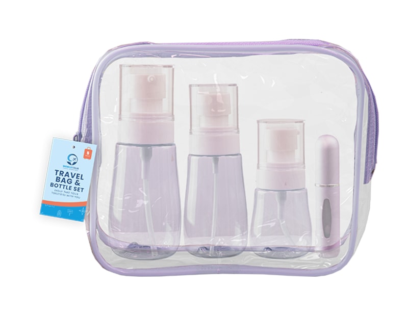 Wholesale Travel Bag and Bottle Set 5pc Wholesale Travel Bag and Bottle Set 5pc