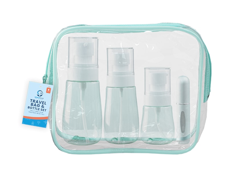 Wholesale Travel Bag and Bottle Set 5pc Wholesale Travel Bag and Bottle Set 5pc