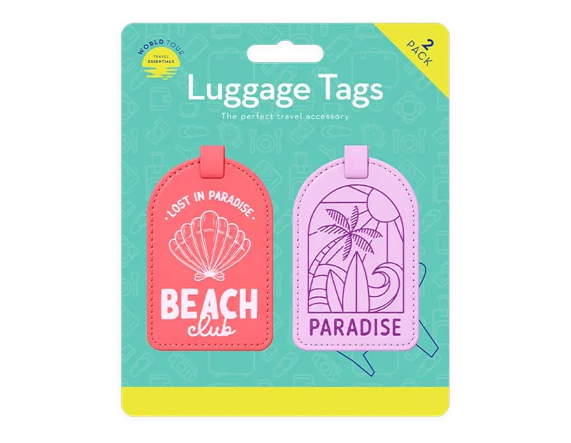 Wholesale Trend PU Leather Luggage Tags 2pk Wholesale Trend PU Leather Luggage Tags 2pk