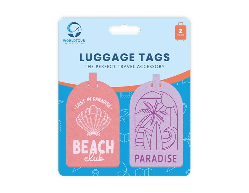 Wholesale Trend PU Leather Luggage Tags 2pk Wholesale Trend PU Leather Luggage Tags 2pk