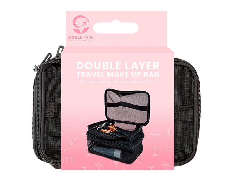 Wholesale Double Layer Travel Make Up Bag CDU Wholesale Double Layer Travel Make Up Bag CDU