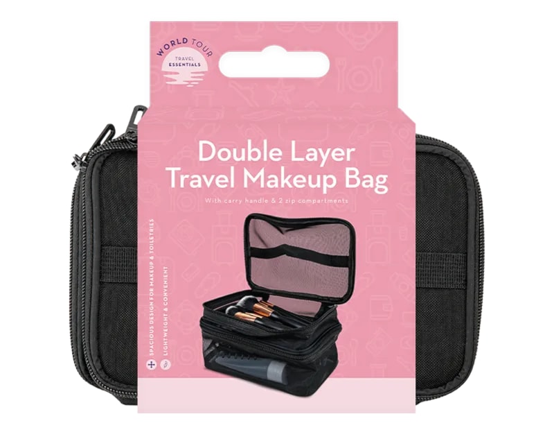 Wholesale Double Layer Travel Make Up Bag CDU Wholesale Double Layer Travel Make Up Bag CDU