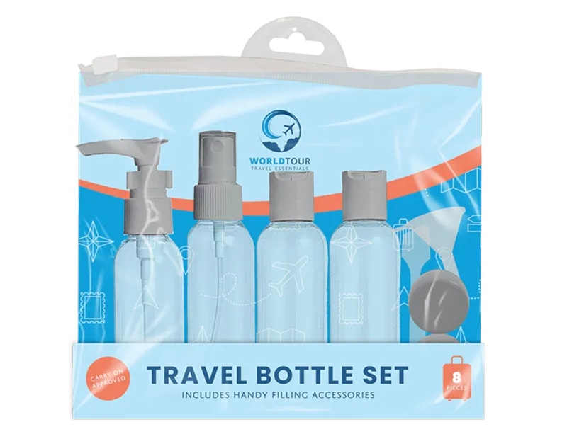 Wholesale Travel Bottle Set 8pc Wholesale Travel Bottle Set 8pc