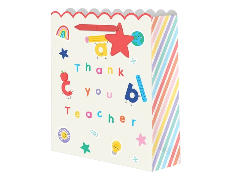 Wholesale Thank You Teacher Small Gift Bag Clip Strip