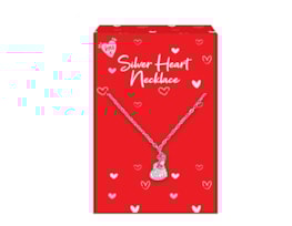 Wholesale Valentine's Day Silver Heart Necklaces CDU