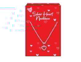 Wholesale Valentine's Day Silver Heart Necklaces CDU Wholesale Valentine's Day Silver Heart Necklaces CDU