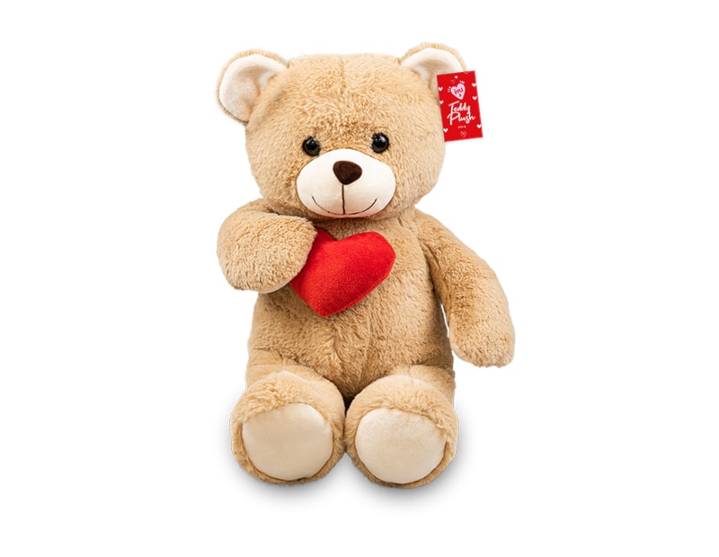 Wholesale Valentines Plush Bear With Heart 49cm Wholesale Valentines Plush Bear With Heart 49cm