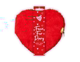 Wholesale Valentine Heart Faux Fur Diary with Lock CDU Wholesale Valentine Heart Faux Fur Diary with Lock CDU