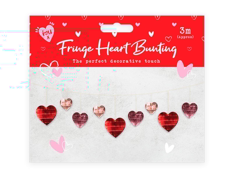 Wholesale Valentine's Foil Heart Bunting CDU
