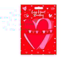 Wholesale Valentine's Love Heart Bunting 1.5m CDU Wholesale Valentine's Love Heart Bunting 1.5m CDU