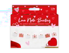 Wholesale Valentine's Customisable Love Note Bunting 1.5m CDU Wholesale Valentine's Customisable Love Note Bunting 1.5m CDU