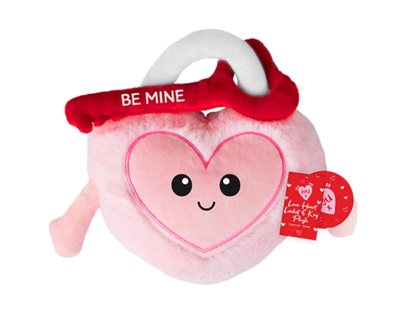 Wholesale Valentines Love Heart Locket and Key Plush 24cm Wholesale Valentines Love Heart Locket and Key Plush 24cm