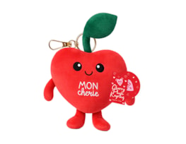 Bulk Buy Valentines Cherry Plush Keyring 10cm CDU